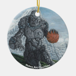 Stone Golem spelar ut Basketball Fantasy Ornament