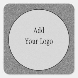 Stone Grått Gräns med Light Center Sticker Fyrkantigt Klistermärke