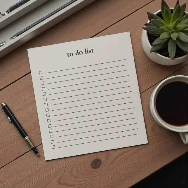 Stone Grey To Do List Minimalist Teacher Simple Anteckningsblock (Stone Grey To Do List Minimalist Teacher Simple Notepad)