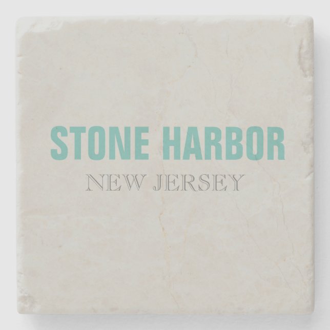 Stone Harbor New Jersey Strandstil Stenunderlägg (Framsidan)