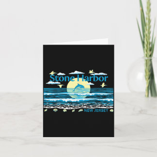 Stone Harbor NJ Delfin Pelikan Vågor Strand Kort