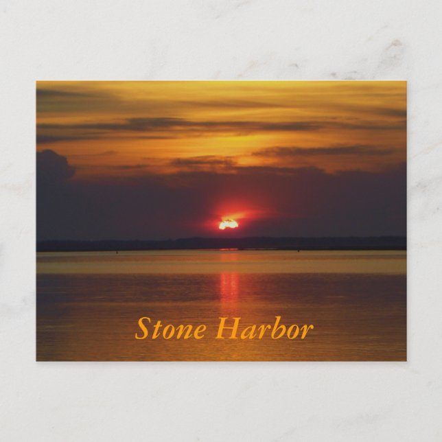 Stone Harbor-solnedgång Vykort (Framsida)