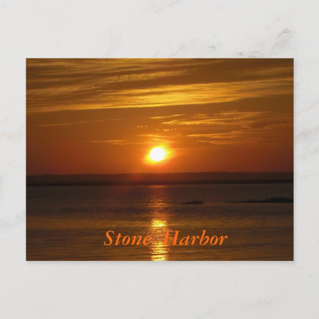 Stone Harbour Sunset Vykort (Framsida)
