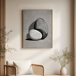 Stone Harmony Abstrakt Japandi Minimal Wall Art Perfect Poster