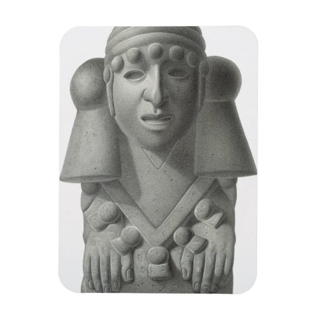 Stone idol of the Rain God Cocijo, plåten från Anc Magnet (Vertikal)