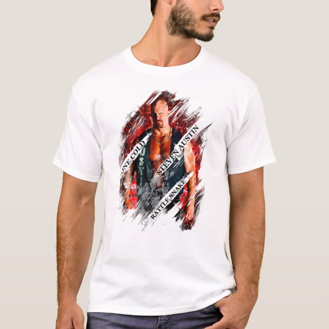 Stone Kall Steve Austin Artwork T-ShirtStone kall T Shirt (Framsida)