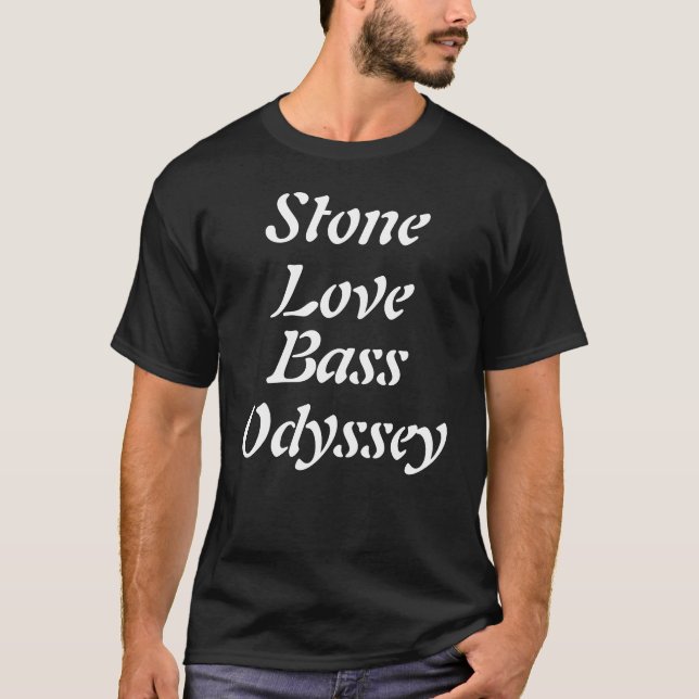 Stone Kärlek Bass Odyssey Black Shirt T (Framsida)