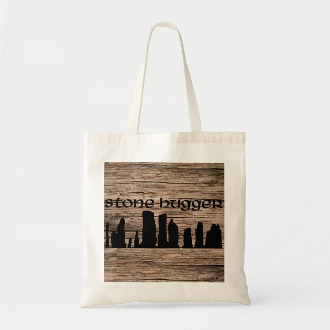 Stone Kramare Distress "wood" Tote Tygkasse (Framsidan)