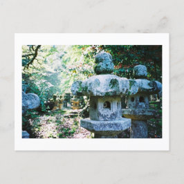 Stone Lanternes: Gesshoji Temple, Matsue, Japan Vykort