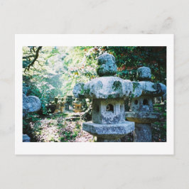 Stone Lanternes: Gesshoji Temple, Matsue, Japan Vykort