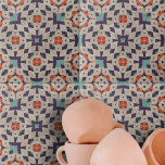 Stone-look Complex Geometric Mosaic Mönster Kakelplatta<br><div class="desc">Den här keramiska plattan är ett verkligt konstverk som har ett fängslande geometriskt mönster som kombinerar både komplexitet och elegans. Konstruktionen visar en symfoni av former, inklusive stjärnor och hexagoner, som är noggrant anordnad för att bilda en harmonisk mosaik. Paletten färg är en rik av lila, orangar och tealjer som...</div>