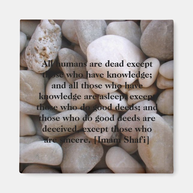 Stone Magnet med Wise Quote (Framsidan)