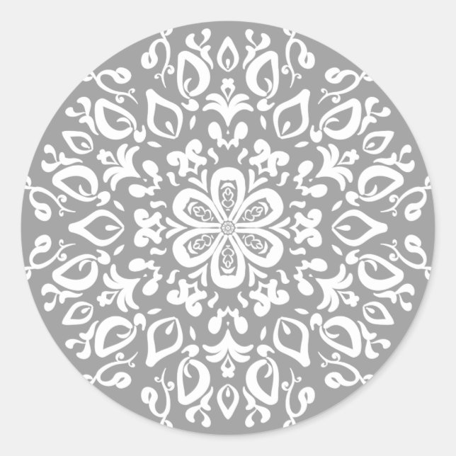 Stone Mandala Runt Klistermärke (Framsida)