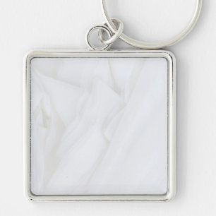 Stone Marble Premium Square-nyckelkedja Fyrkantig Silverfärgad Nyckelring
