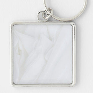 Stone Marble Premium Square-nyckelkedja Fyrkantig Silverfärgad Nyckelring