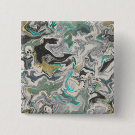 Stone Marbling with Turquoise Veins 2" Square Knapp