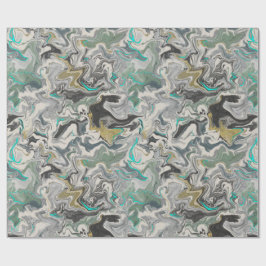 Stone Marbling with Turquoise Veins Presentpapper