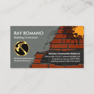 Stone Mason Brick Lay Construction Visitkort