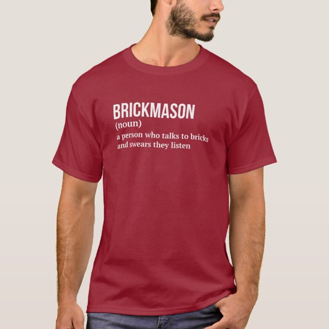 Stone Mason - Lustigt jobbdefinitionskort T Shirt (Framsida)
