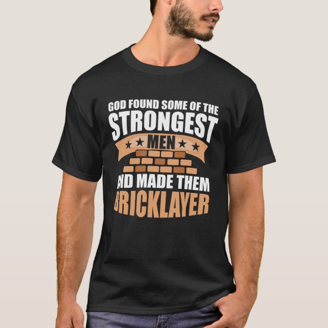Stone Masonry Bricklay Brickayer T Shirt (Framsida)