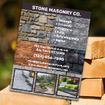 Stone Masonry Business Reklamblad<br><div class="desc">Öka ditt stenmurarföretag med Premium-Affärskort! Imponera både kunder och branschfolk med våra högkvalitativa affärskort av anpassningsbar som är designade särskilt för stenmursföretag. De här korten kombinerar elegans och professionalism för att göra ett kraftfullt första intryck och splittra dig i stenmurens konkurrensvärld. Uppgradera ditt nätverksspel och räkna alla interaktioner med våra...</div>