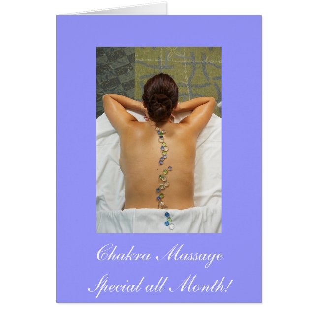 Stone Massage Hälsningskort (Framsidan)