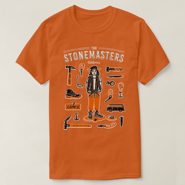 Stone Masters Kaliforniens Sten klättring T Shirt (Design framsida)