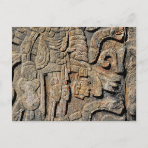 Stone Mayan Wall Carving från Chichen Itza Vykort