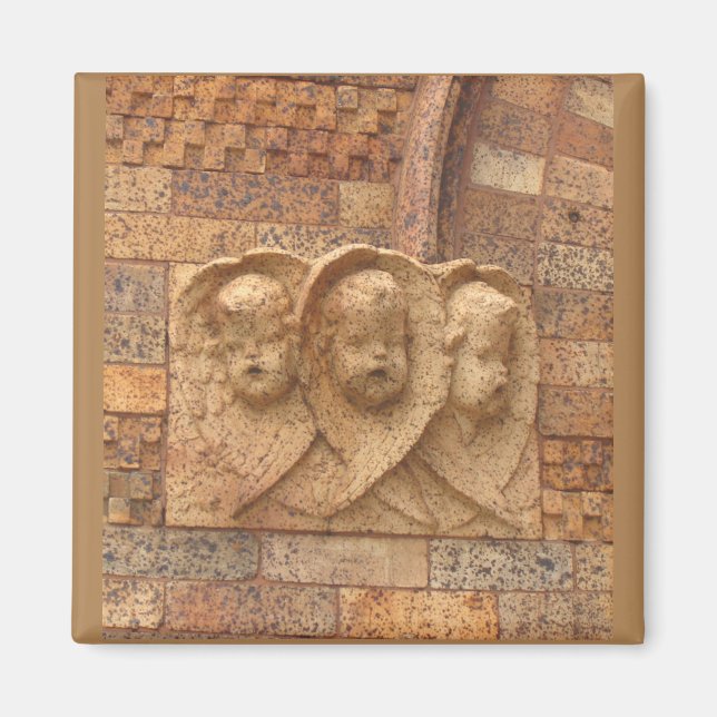Stone Medborgare tre granitspädbarn Magnet (Framsidan)