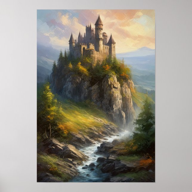Stone Medieval Fortress Poster (Framsidan)