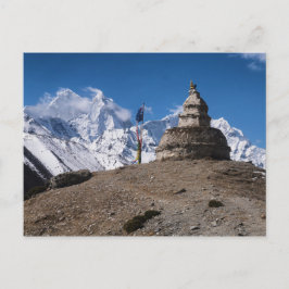 Stone Monument & Snowy Mountains (Himalayas) Vykort