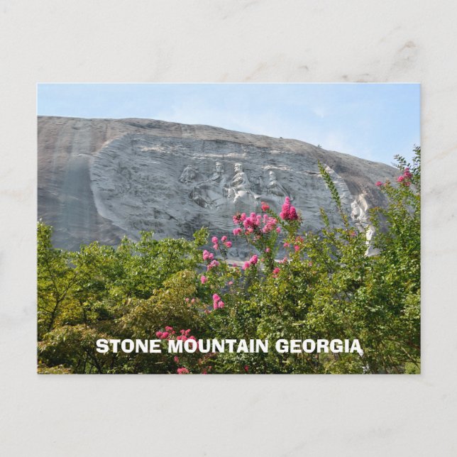 Stone Mountain Georgia Monument i Confederacy Vykort (Framsida)