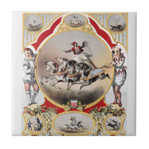 Stone & Murray's Circus, Circa 1870. Kakelplatta