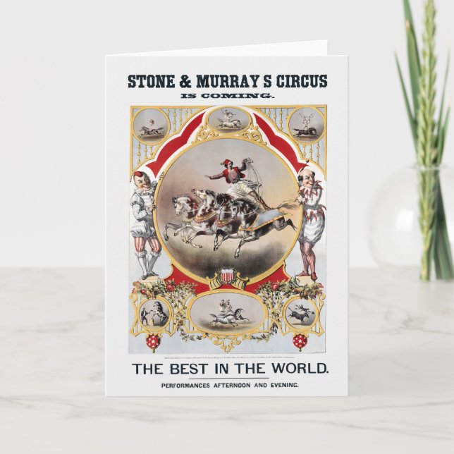Stone & Murray's Circus, Circa 1870. Kort (Framsida)
