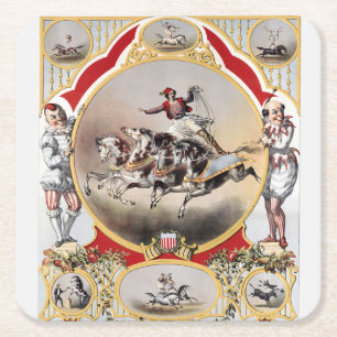 Stone & Murray's Circus, Circa 1870. Underlägg Papper Kvadrat