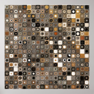 Stone och Copper Mosaic Poster
