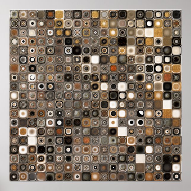 Stone och Copper Mosaic Poster (Framsidan)