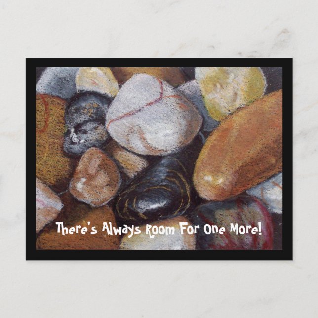 STONE PILE ART INVICATION POSTCARD INBJUDAN VYKORT (Framsida)