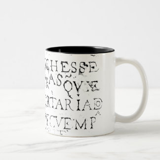 Stone Plate på en gata i Lissabon Två-Tonad Mugg