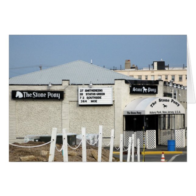 Stone Pony i Asbury Park, NJ Hälsningskort (Framsidan Horizontal)
