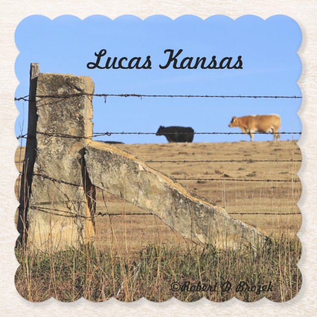 Stone Post Fence Underlägg Papper (Framsida)