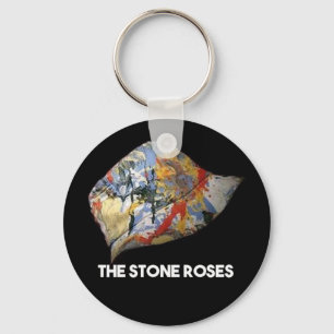 Stone Rosor Hat Manchester Button Nyckelring