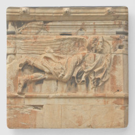 Stone Sculpture i Greece Sq Underlägg