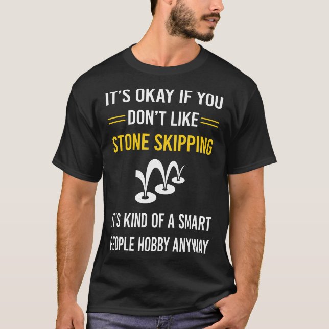 Stone Skipping Stones Sten Sten Skimming T Shirt (Framsida)