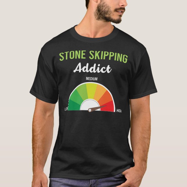 Stone Skipping Stones Sten Sten Skimming T Shirt (Framsida)