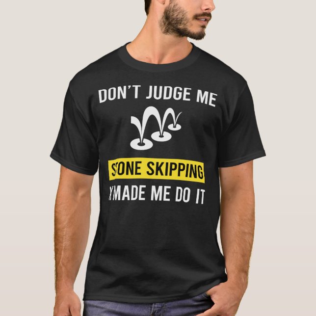 Stone Skipping Stones Sten Sten Skimming T Shirt (Framsida)