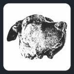 Stone-Steady Ansikte Fyrkantigt Klistermärke<br><div class="desc">Ren attityd i bärbar form - läser rent på flaskor och bärbara datorer. De rentav gräns-behållorna är stora och viktiga.</div>
