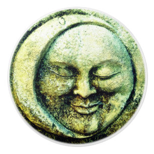 Stone tittar måne och sol ansikte-krescent knopp