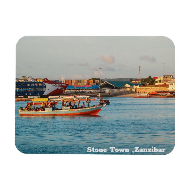 Stone Town, Zanzibar Afrika Magnet (Horisontell)