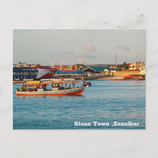 Stone Town, Zanzibar Afrika Postcard Vykort (Framsida)